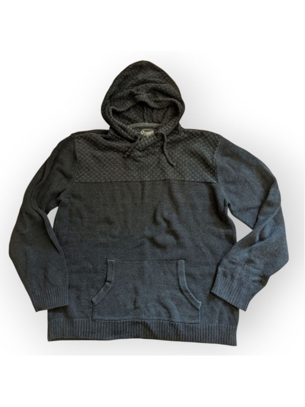 Retrofit Mfg Hoodie Sweater Black Gray XXL